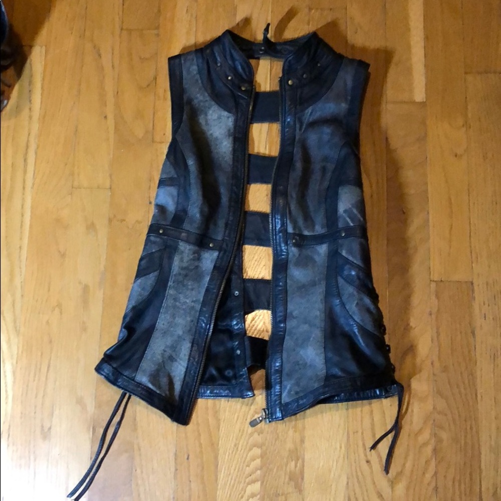 Leather vest. One of a kind